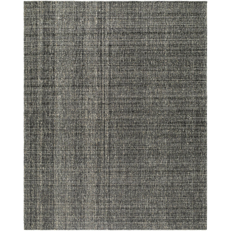 Toronto Hand Loomed Wool Area Rug in Black, Rectangle 8' x 10'