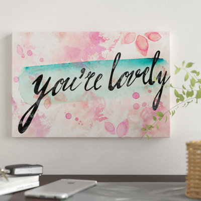« you is jolie », impression sur toile