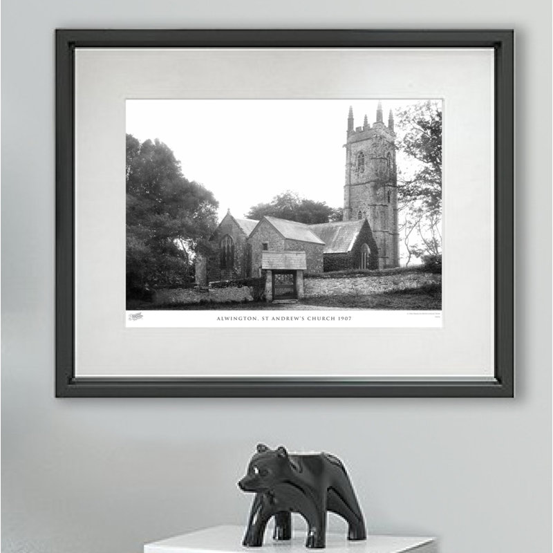 Alwington, St Andrew's Church 1907 - Single Picture Frame Print, 45cm H x 60cm W x 2.3cm D