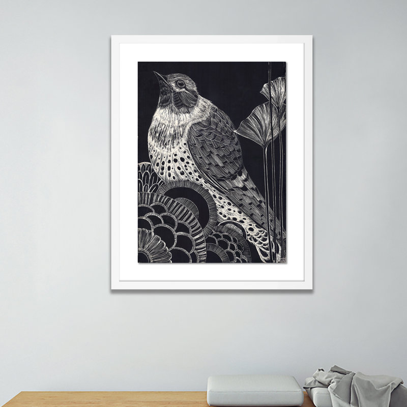 Brid III Painting by Jimena Arechavala, 40" H x 31" W x 2.5" D, White