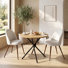 Ensemble de table de salle à manger 3 pièces avec 2 chaises rembourrées, 2 sièges