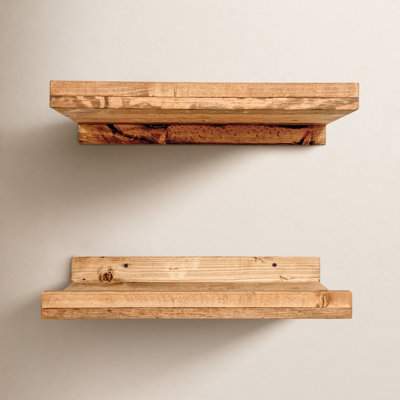 36" Solid Wood Floating Shelf