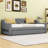 Twin XL Upholstered Daybed with LED Belt and Twin XL Trundle-683045812
