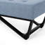 Élégant banc bleu à aspect de boutons, H 16,5 po x l 46,27 po x P 17,5 po, revêtement chic et profond