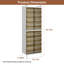 Armoire de rangement en plastique pliable avec portes transparentes et tablettes amovibles 52,76 po Abdullah-1358524662