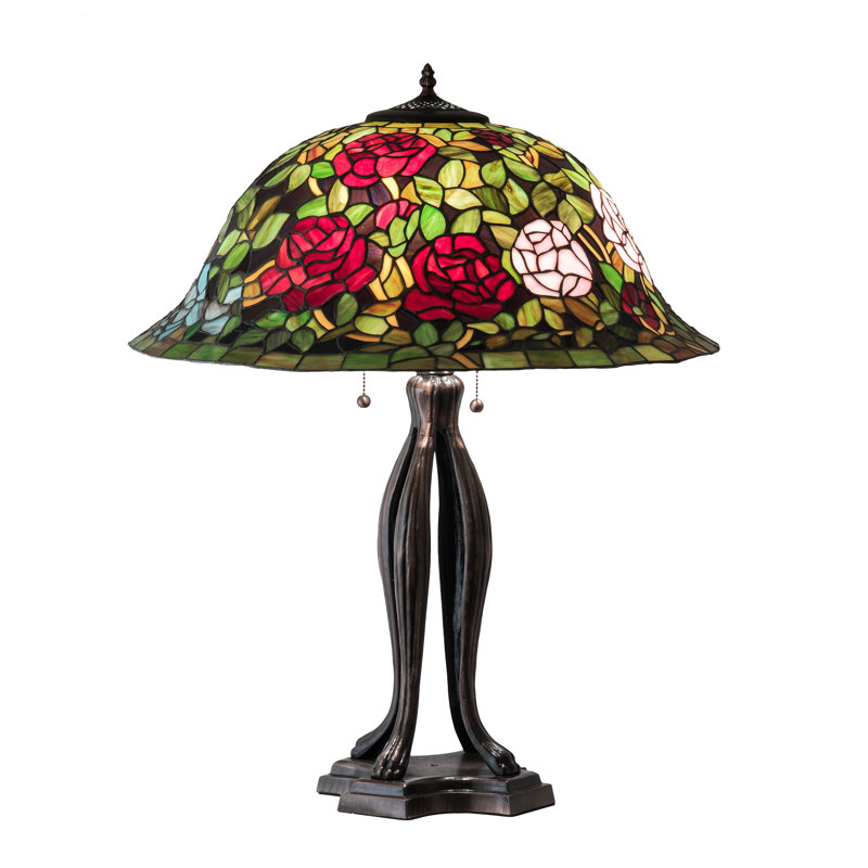 Meyda Tiffany & Stained Glass Table Lamp, 30" H x 24" W x 24" D
