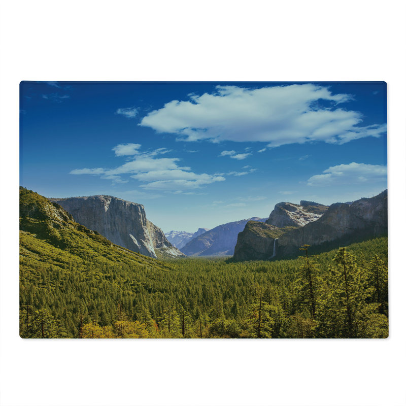 Planche à découper Ambesonne American grande taille Yosemite El Capitan US vert bleu