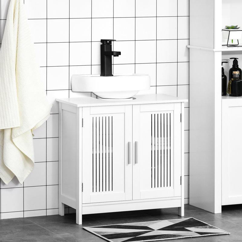 2 portes sous le lavabo - Portes d'armoire peu encombrantes pour salle de bain