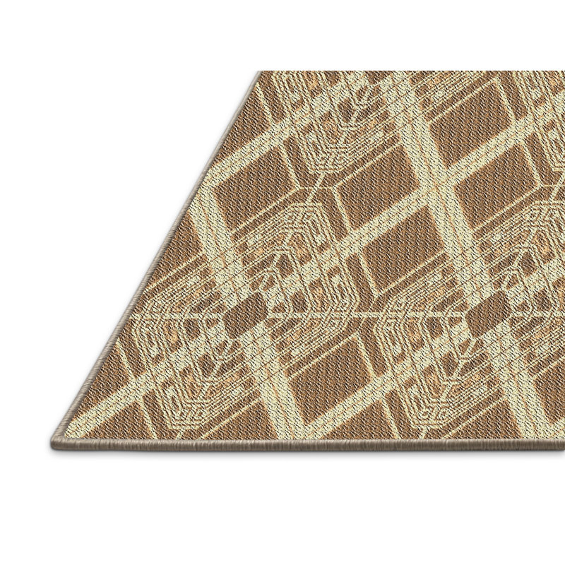 Tapis zone beige à motifs, Rectangle 4 pi x 6 pi