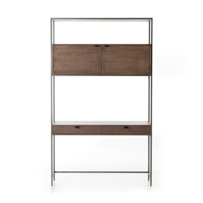 Trey Solid Wood Modular Writing Desk
