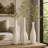 Ceramic Slim Textured Bottleneck Decorative Vase with Varying Patterns Set-284294632