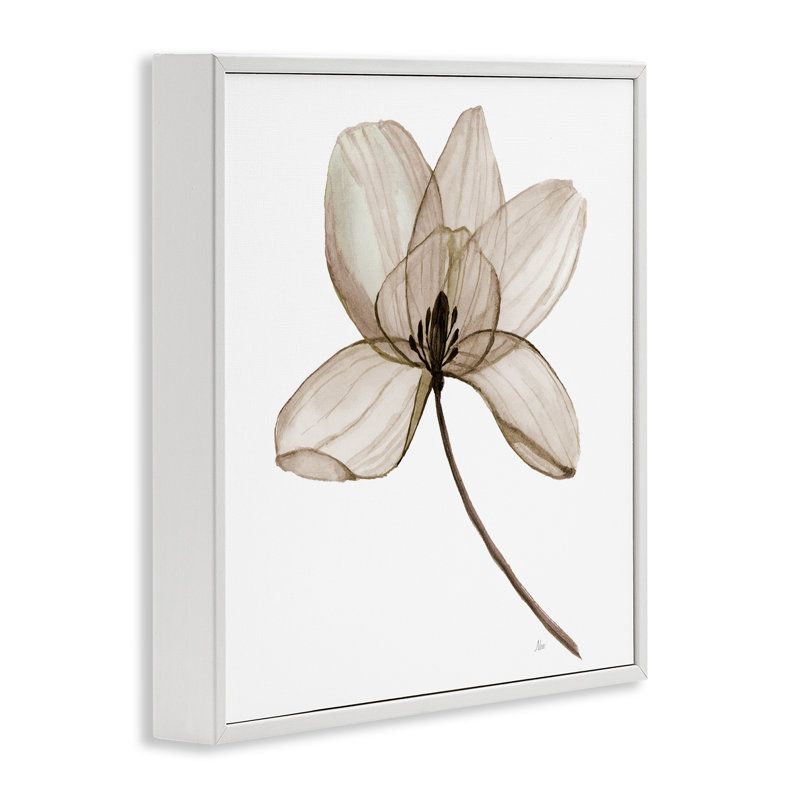 Art giclée encadrée beige et opaque par Nan, Giclée encadrée blanc bord de mer, H 17 po x l 17 po