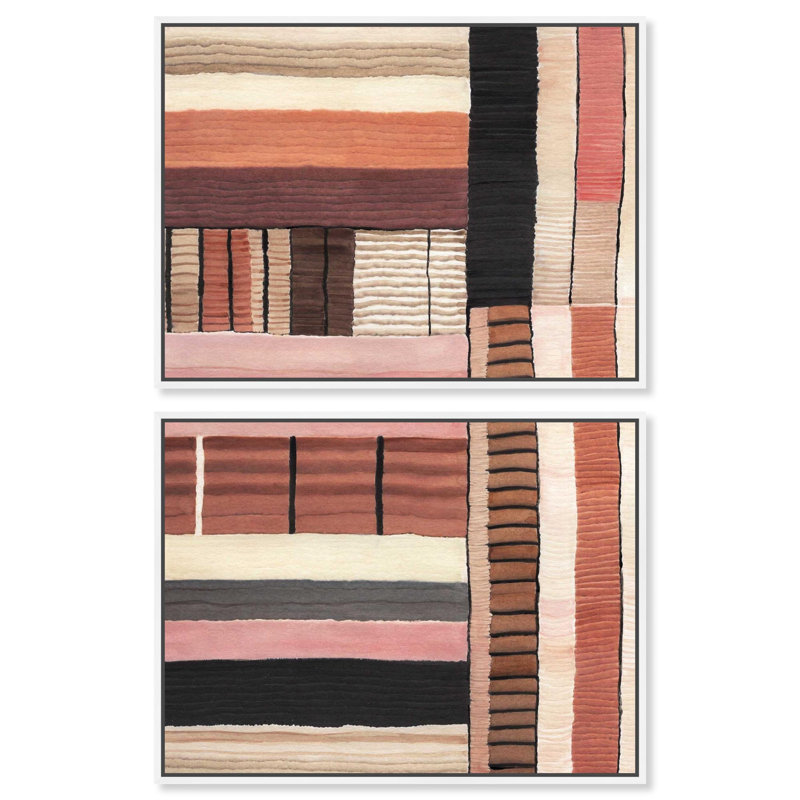 "Terre cuite" II - Ira Colmeva Shropshire, reproduction d'art sur toile encadrée par Art Remedy, cadre blanc, 40 x 30
