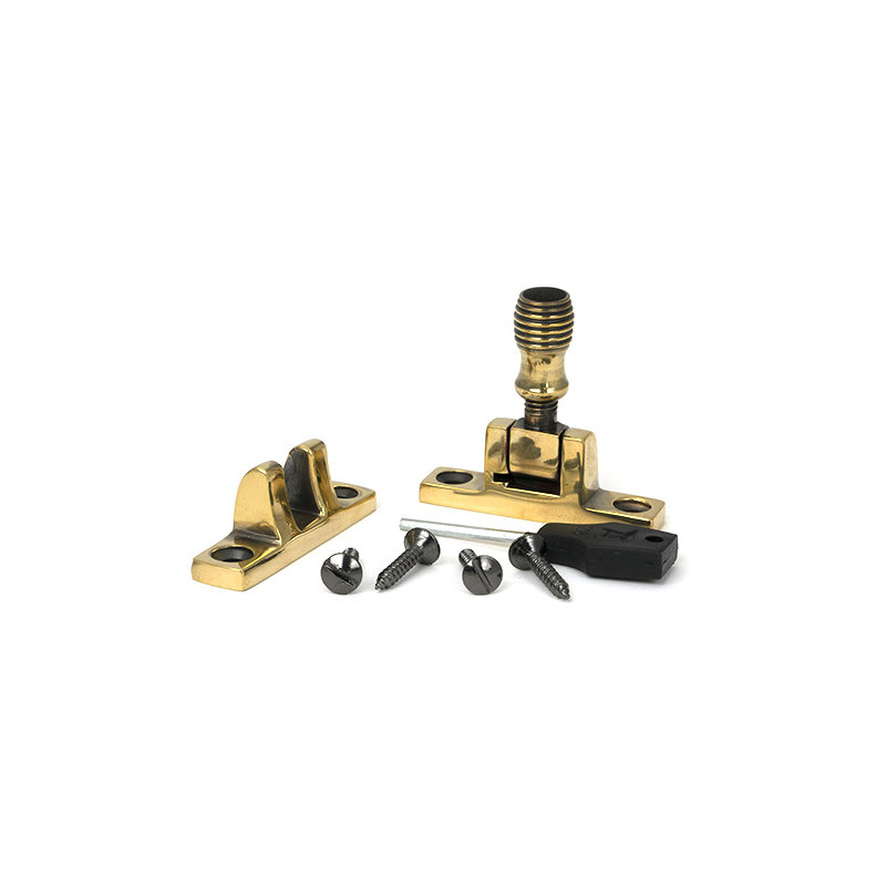 Beehive Brighton Fastener - Narrow (Square), Aged Brass