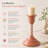 Dusty Pink Checkered Aluminum Taper Candle Holder-1574520814