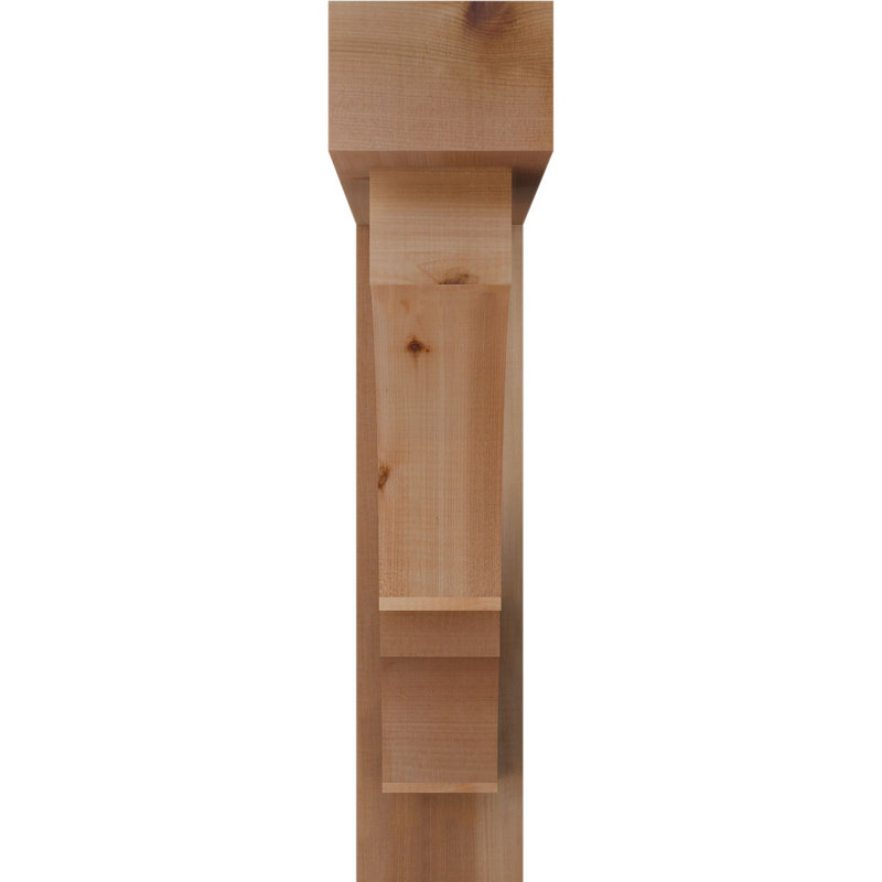 Support de bloc Balboa avec entretoise décalée, 28 po x 28 po, Cèdre rouge occidental de l 6 po (scié brut)