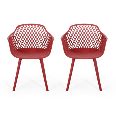 Makhaila Outdoor Stool, Set Of 2 Patio Chairs, Accent Chair, Arm Chair by George Oliver