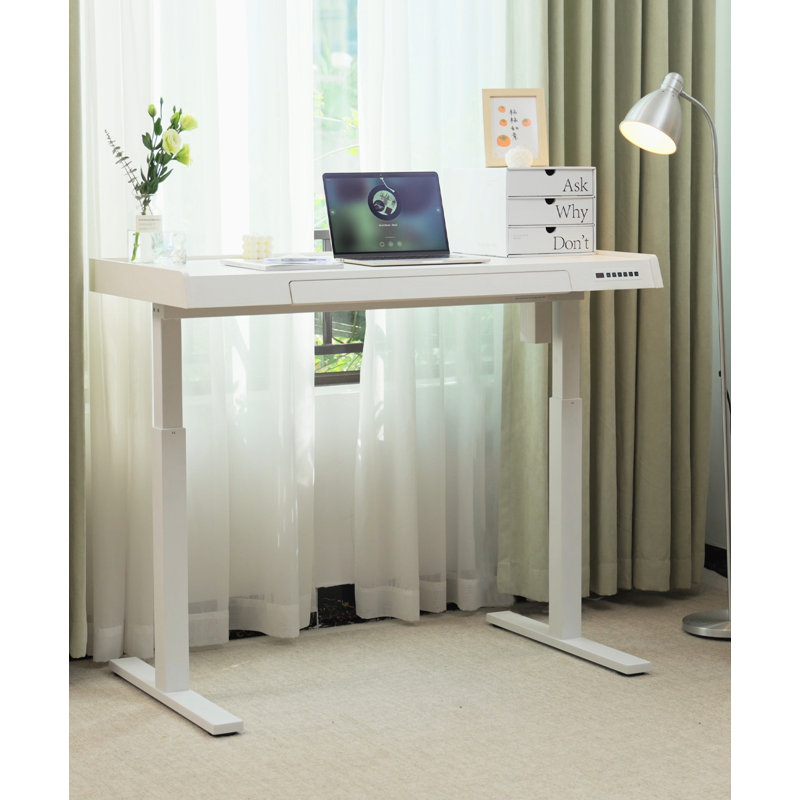 Adjustable Height Desk with Metal Legs