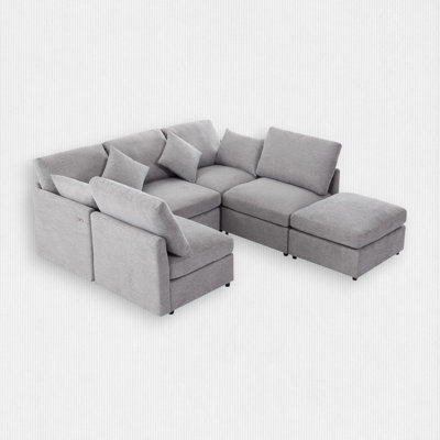 6 - Piece Upholstered Sectional