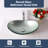 21-1/2 in. Elegant Glass Circular Vessel Basin  Silver Glass Round Vessel Bathroom Sink with Chrome Pop-up Drain