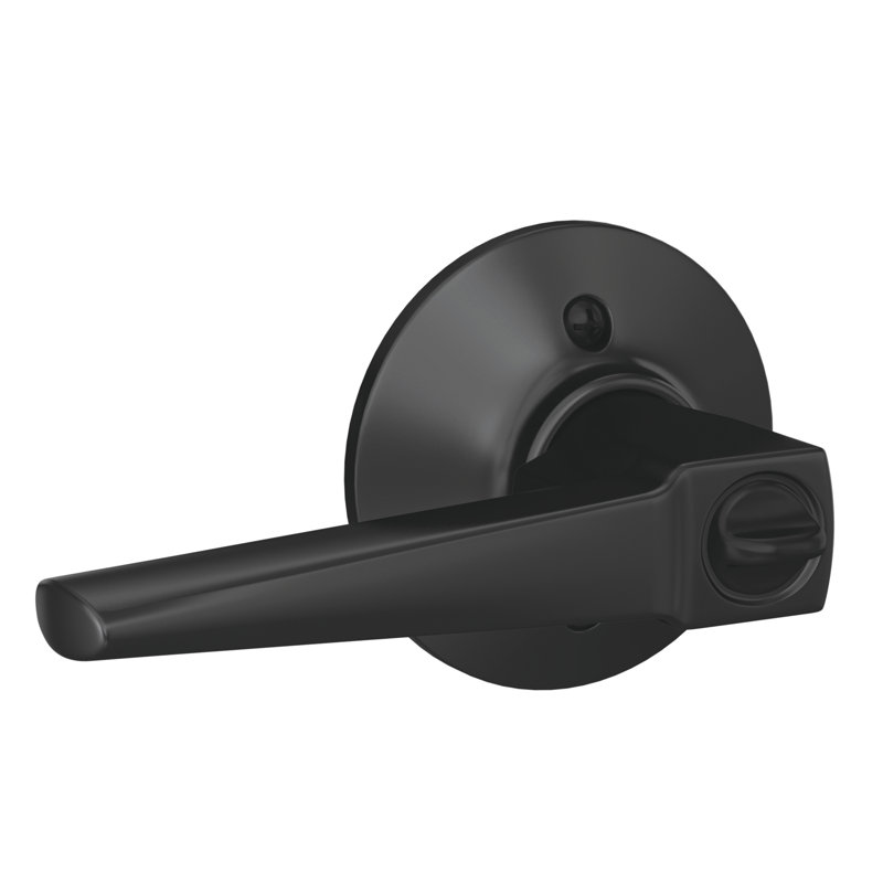 Eller Keyed Entry Lever with Plymouth Trim, Matte Black, Keyed Alike, Yes