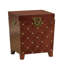 Nille 20 po Table de bout carrée en cerisier avec garniture cloutée et rangement