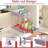 Under Sink Storage Organizer 4-Pack, 2-Tier Slide Out Drawer Cabinet Shelf with Hooks