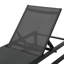 Chaise longue en filet respirant - Design pour la détente en plein air avec structure en aluminium et gris