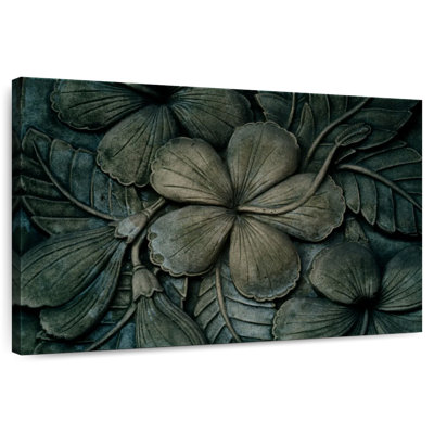 Hibiscus Carved Wood