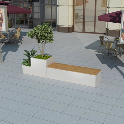 Iron Garden Bench & Planter Divider for Outdoor Spaces by Ebern Designs