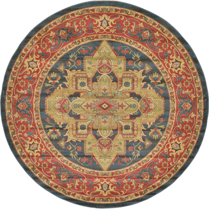 Eesi Floral Indoor Rug, Round 8'