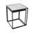 Ambor 55cm Glass Top Nesting Side Table for Living Room, Nest of Sofa Table with Metal Frame