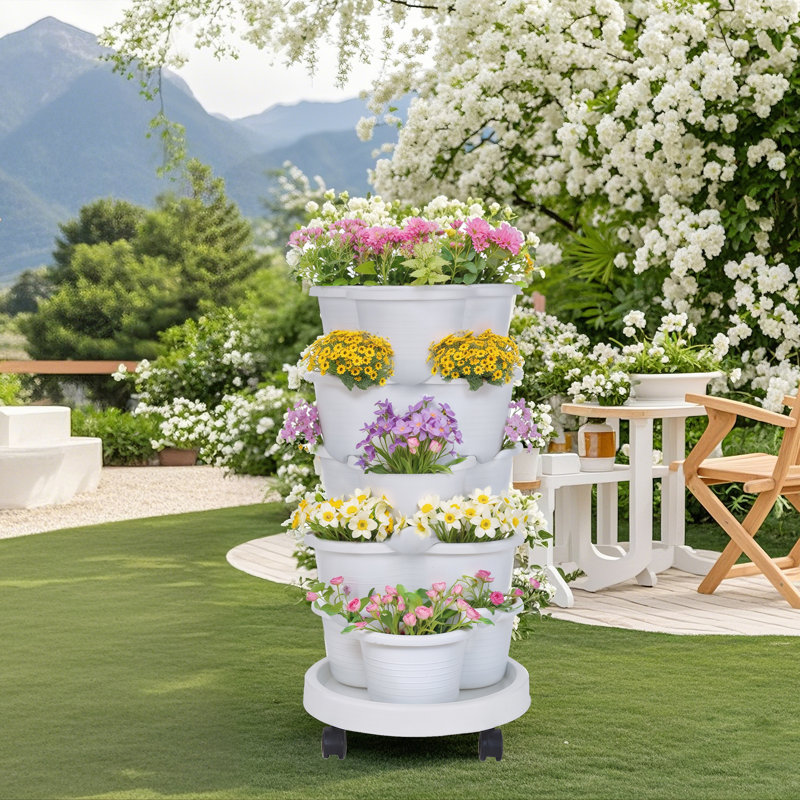 Pot à fleurs Soban, Blanc