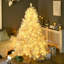 Arbre de Noël artificiel haut 6 pi avec 638 branches, 220 lumières DEL blanc chaud, ouverture automatique-1627896593