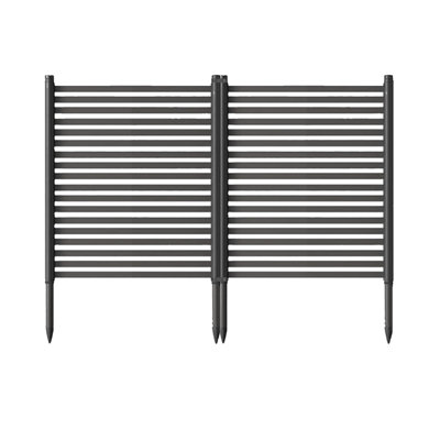 Garden Fence Privacy Screen 2-Panel Outdoor Decorative Iron Fence for Flower Beds, Vegetable Garden, Patio, Backyard