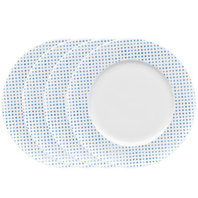 Noritake Hammock Rim Dinner Plates - Dots, 11"