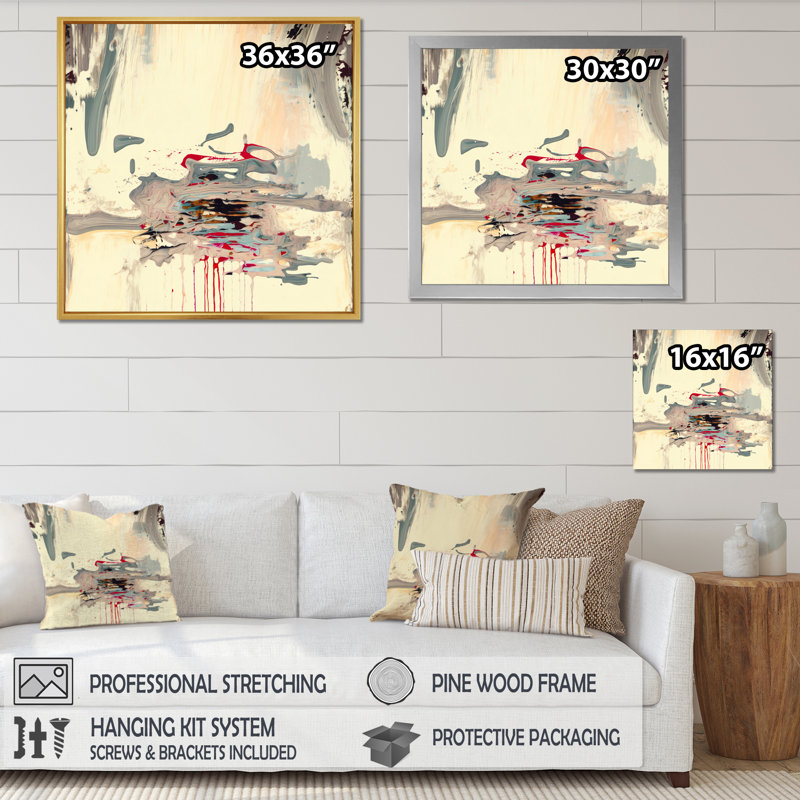 «Dancing Alone Minimal Abstract», reproduction d'art sur toile, H 30 po x l 30 po x P 1 po, Toile tendue