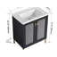 Contreplaqué de meuble-lavabo autoportant avec lavabo en céramique, porte à fermeture douce, robuste et durable