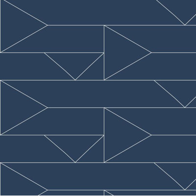 Flagged Geometric Vinyl Wallpaper Roll by Jamie Graney