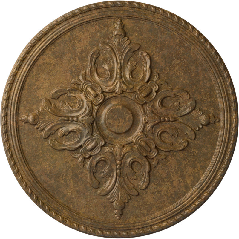 Endurathane Milton Ceiling Medallion, 54 1/4"OD x 2 7/8"P Hand-Painted Rubbed Bronze Finish, Rubbed Bronze