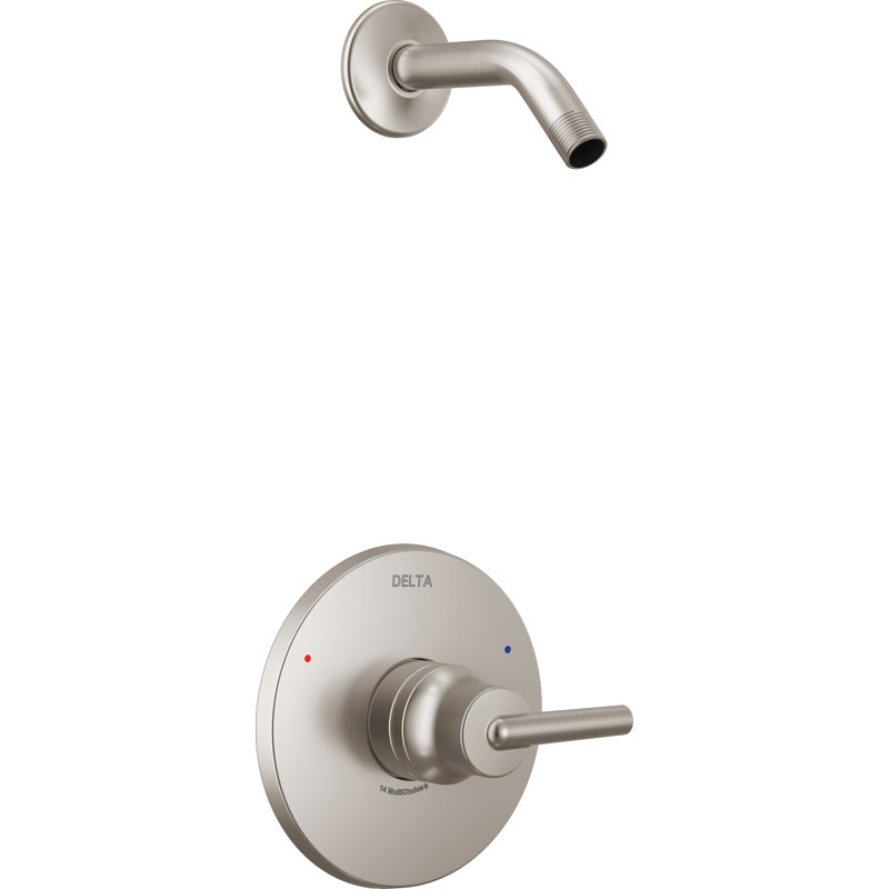 Garniture de robinet de douche à pression équilibrée avec contrôleur 14 Series, Acier inoxydable