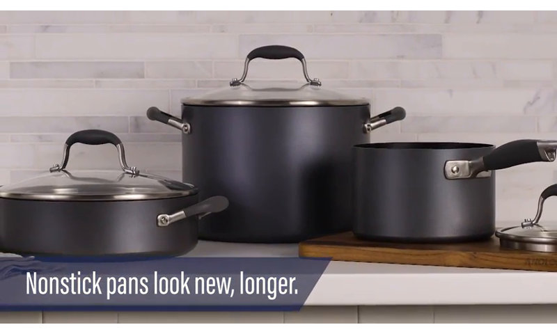 Anolon Anolon Advanced Home Hard Anodized Nonstick Saucepan With Straining Lid, 2 Quart