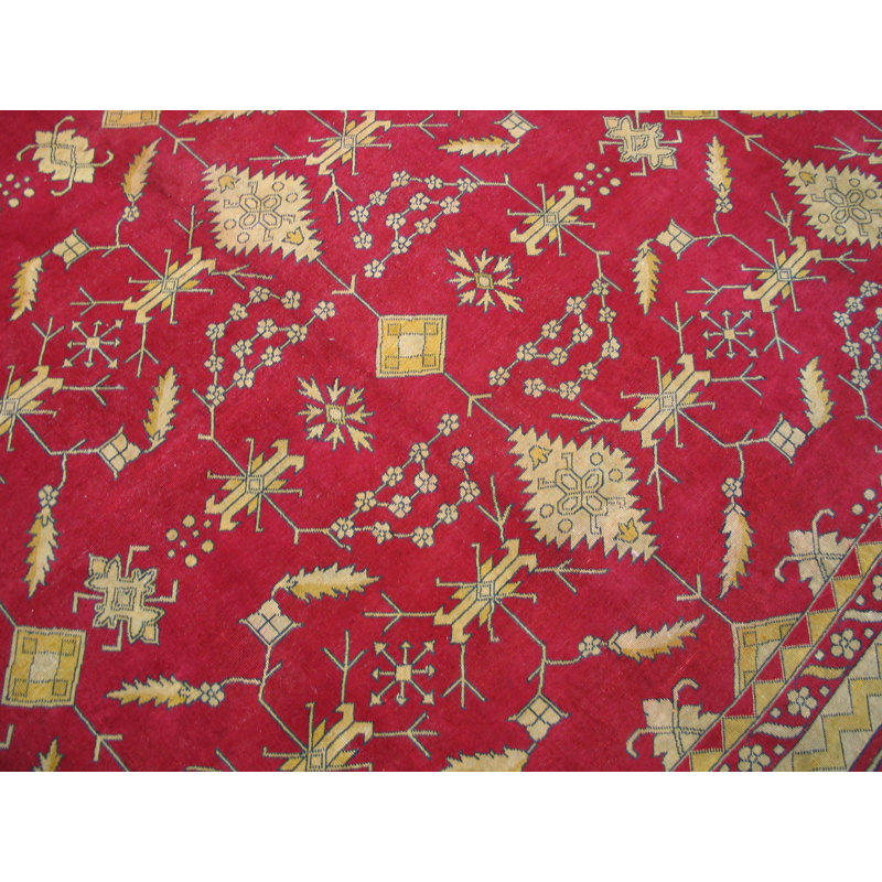 Tapis antique antique noué à la main