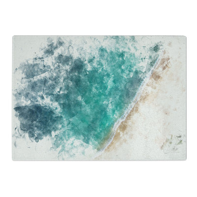 Tempered Glass Beach in Toque Pequeno Brazil Chopping Board