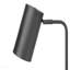 Lighting, H 18 po, lampe de table, port USB inclus, métal gris, abat-jour gris, moderne