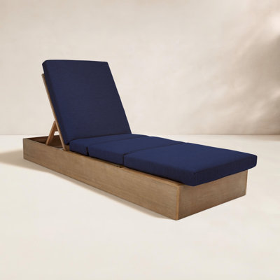 Fatima 28" Eucalyptus Patio Chaise Lounge