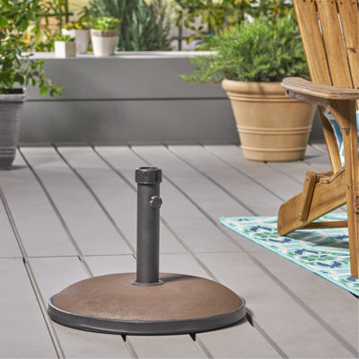 Porte-parapluies en béton, capacité de 55 lb, brun, 19,96 po X 15 lb modèle de support, profondeur et largeur du produit, caractéristique H