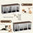 Dorien Furniture Style Dog Crate With Divider, Large Wooden Dog Kennel End Table, Raised Legs For Robot Vacuum, Heavy-Duty Metal Frame, Multi-Door Pet Crate Furniture-1875263387