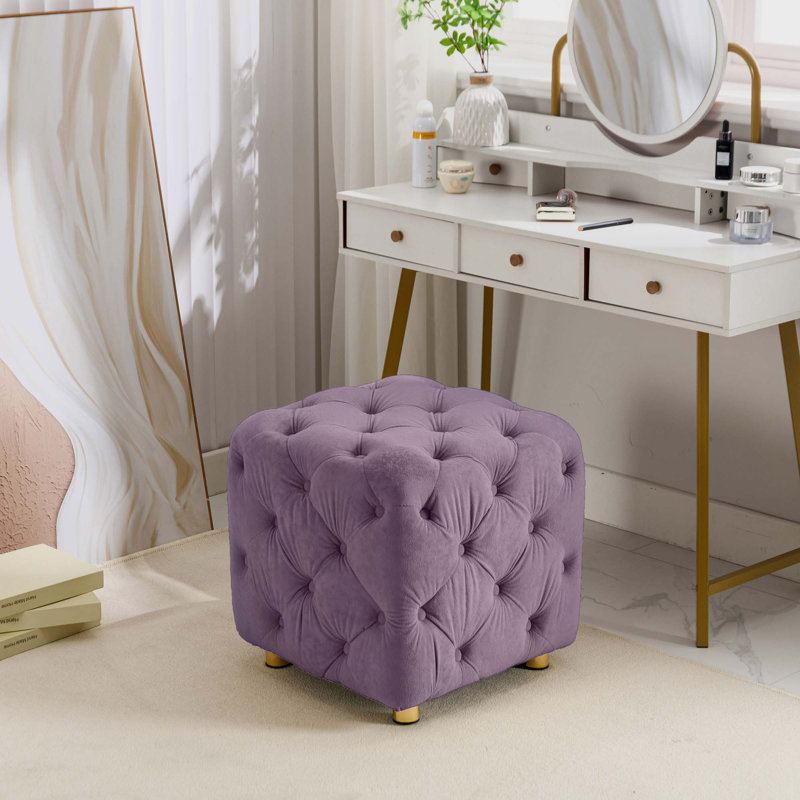 Repose-pieds Finie, 100 % polyester mauve