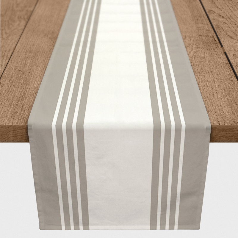Chemin de table Breyana, P 16 po x L 72 po, Gris clair